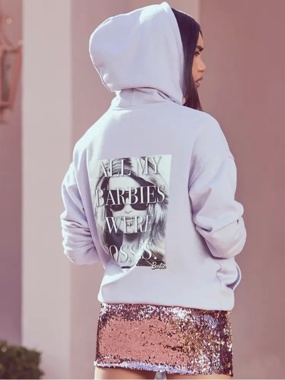 Forever 21 Lilac Barbie Graphic Hoodie